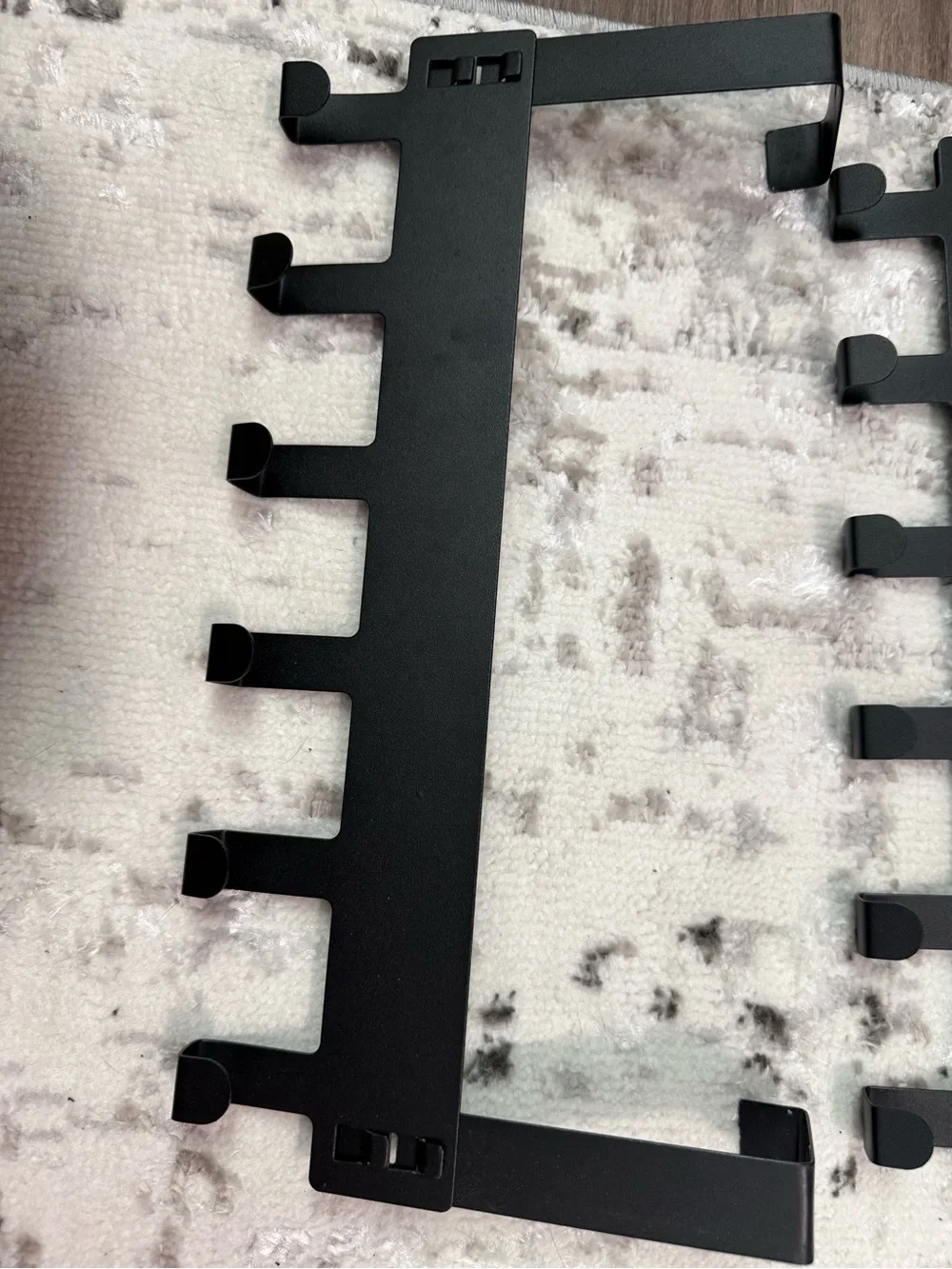 Black Over-the-Door Hook Rack
